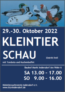 Plakat Kleintierschau 2022